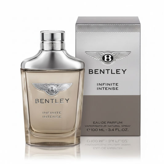 Bentley Infinite Intense Eau de Parfum 100ml – flacone ambrato e confezione grigia
