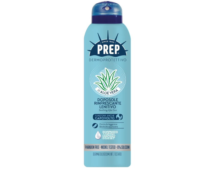 Prep Dermoprotettivo Doposole Rinfrescante Lenitivo - Spray con Aloe Vera, 150ml Solari