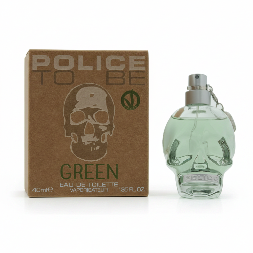 Police To Be Green Eau de Toilette 40ml su sfondo bianco