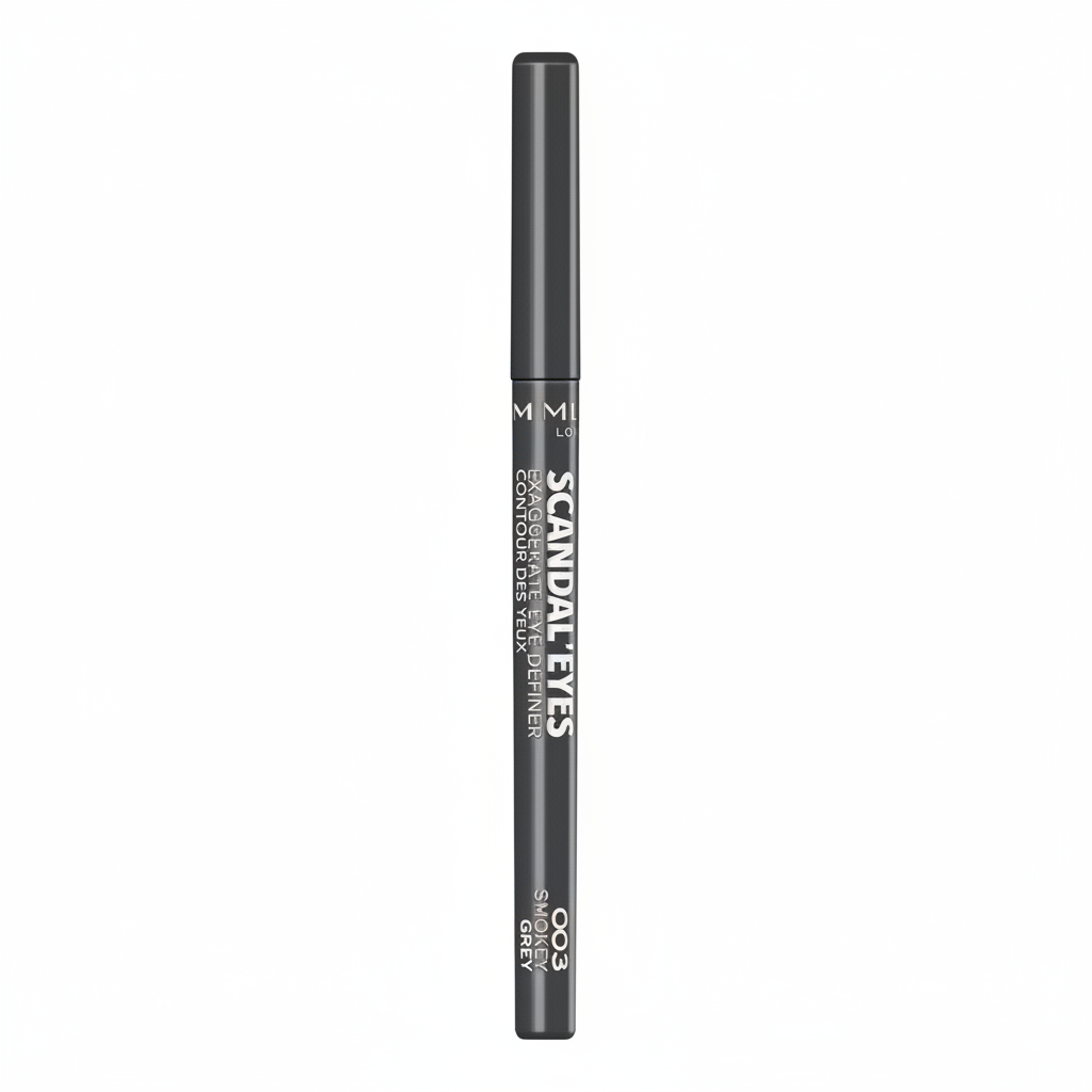 Rimmel Scandal Eyes Exaggerate Eye Definer 003 Grey su sfondo bianco