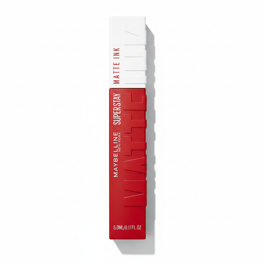 Maybelline SuperStay Matte Ink Rossetto Liquido Opaco Rosso – Sfondo bianco