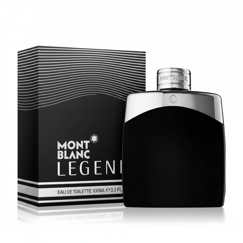 Mont Blanc Legend Eau de Toilette 100ml - flacone e confezione su sfondo bianco