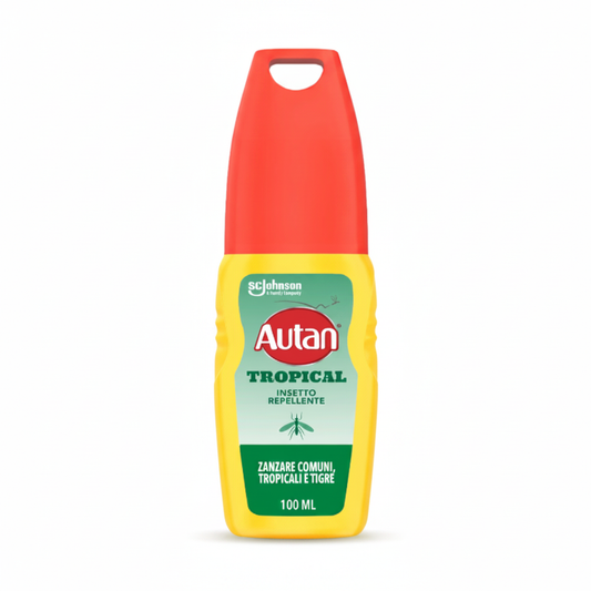 Autan Tropical Spray Repellente 100ml – Sfondo bianco