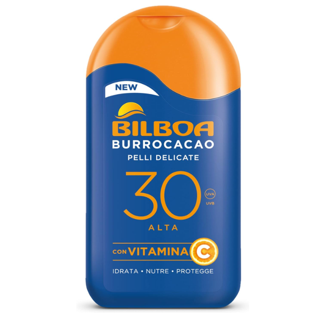 Bilboa Burrocacao Pelli Delicate SPF 30 Alta Latte - 200ml Solari Protezione Corpo