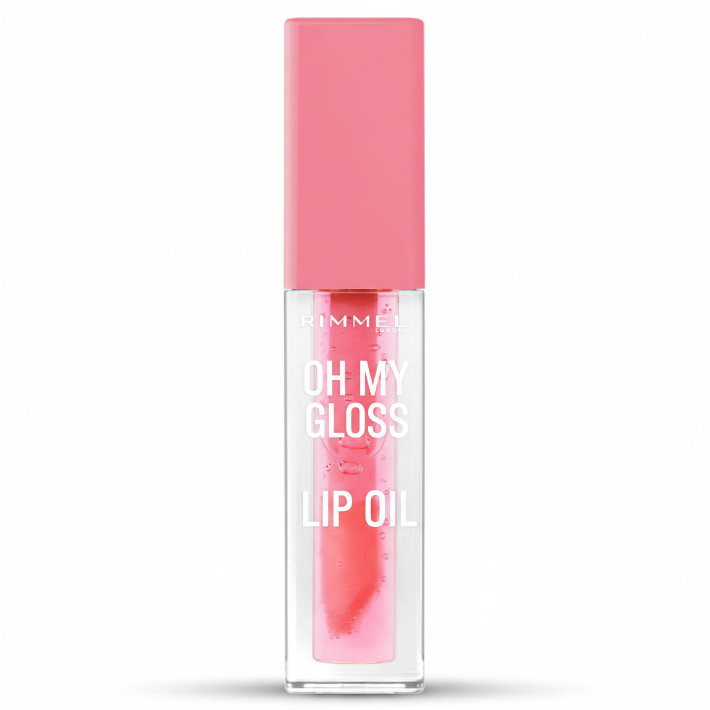Rimmel Oh My Gloss Lip Oil – Olio Labbra su sfondo bianco