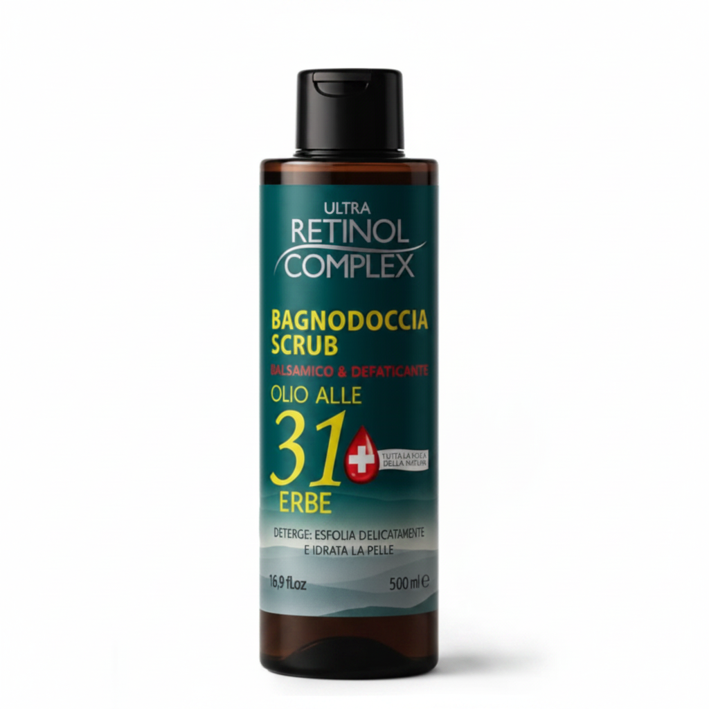Ultra Retinol Complex Bagnodoccia Scrub 31 Erbe 500ml – foto prodotto sfondo bianco