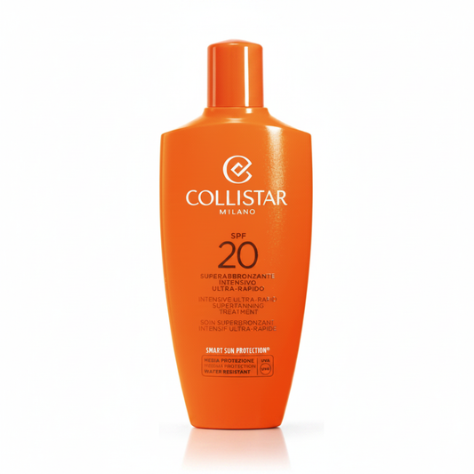 Collistar Superabbronzante Intensivo Ultra-Rapido SPF 20 su sfondo bianco
