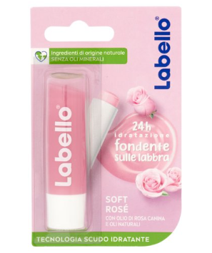 Labello Soft Rosé - Balsamo Labbra Idratante 24h Make-Up Balsamo Labbra