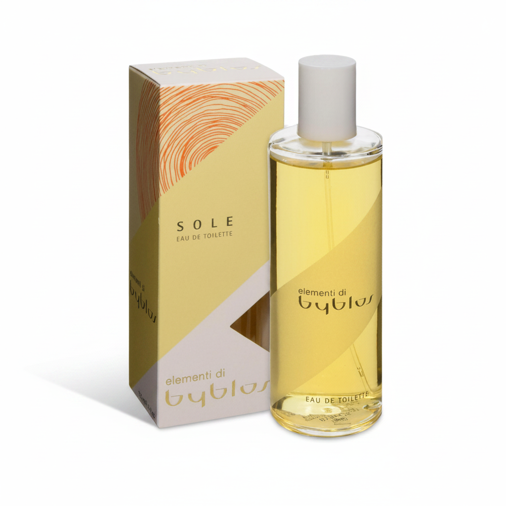Byblos Elementi di Byblos Sole Eau de Toilette su sfondo bianco