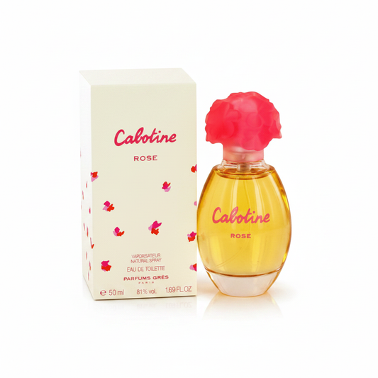 Cabotine Rose de Grès Eau de Toilette 50ml - flacone e confezione su sfondo bianco