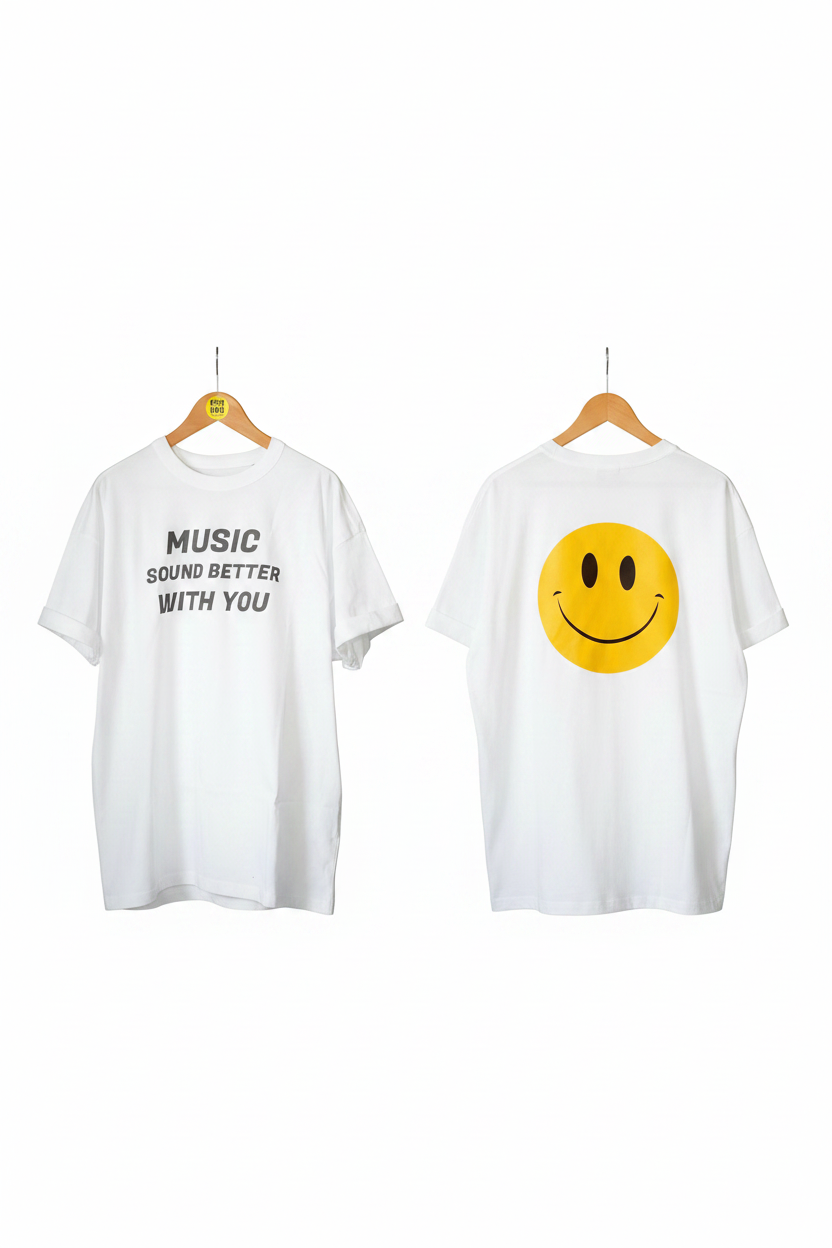KOKOBO T-Shirt Music Sound Better With You su sfondo bianco