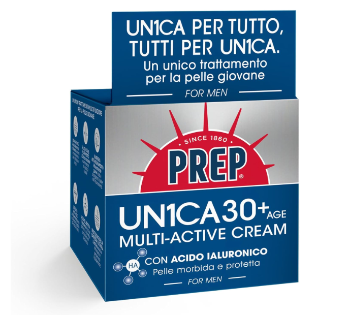PREP UN1CA 30+ Age Multi-Active Cream For Men – confezione originale blu