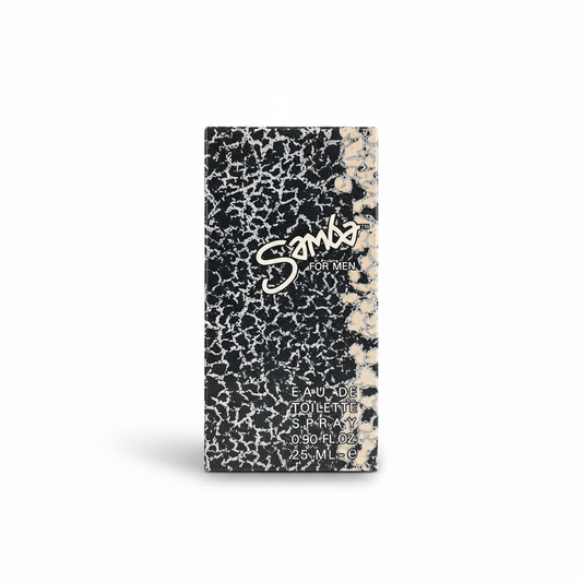 Samba for Men EDT Spray 25ml – confezione texture leopardata nera e bianca