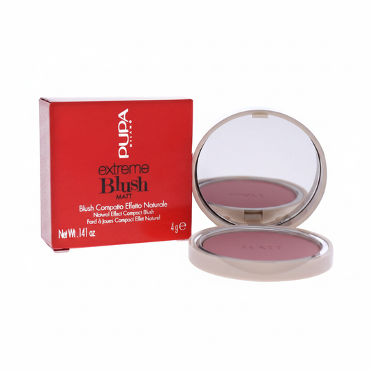PUPA Milano Extreme Blush Matt blush compatto su sfondo bianco