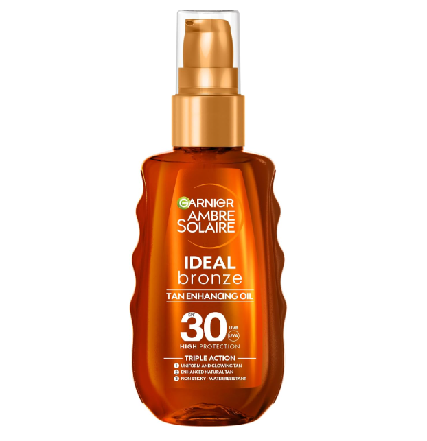 Garnier Ambre Solaire Ideal Bronze Tan Enhancing Oil SPF 30 - Olio Solari 150ml Protezione Corpo
