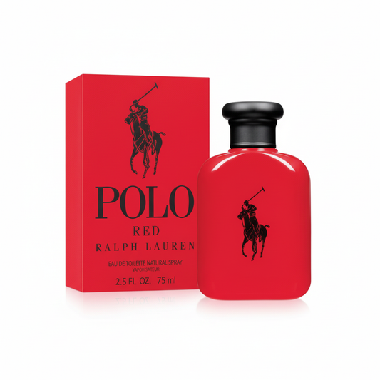 Polo Red su sfondo bianco